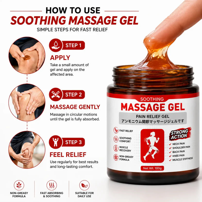 Fast Pain Relief Gel & Soothing Massage Gel (Pack of 2) – Instant Relief for Muscle, Joint & Back Pain