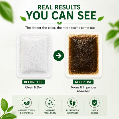 (Pack of 2) Natural Detox Foot Patches – Overnight Deep Cleansing Pads | Stress Relief, Better Sleep & Fatigue Recovery